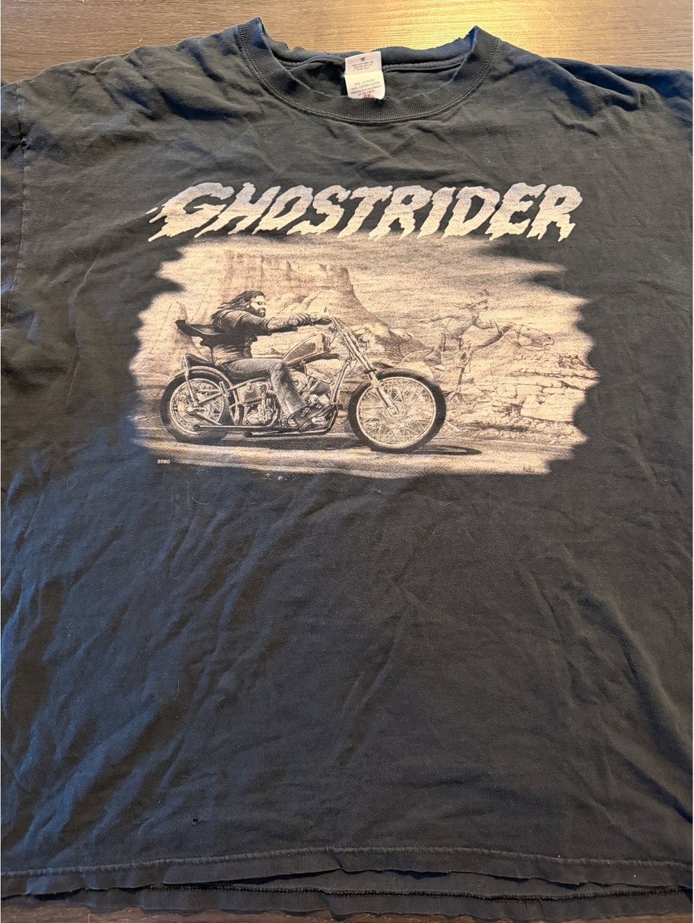 Vtg David Mann Ghostrider Easyriders Bike Show Tee 2XL